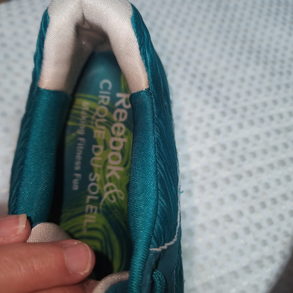 REEBOK EUC WOMENS SZ 10.5 ZIGTECH BLUE GREEN CIRQUE DU SOLEIL SNEAKER SHOES - Picture 5 of 10